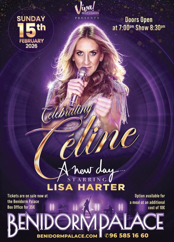 Céline Dion Tribute door Lisa Harter in Benidorm Palace – 15 februari 2026