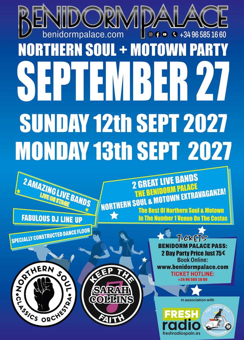 Northern Soul + Motown Party September 2027